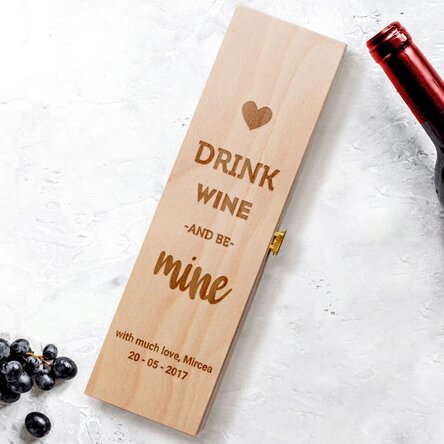 Personalised wine box - drink wine