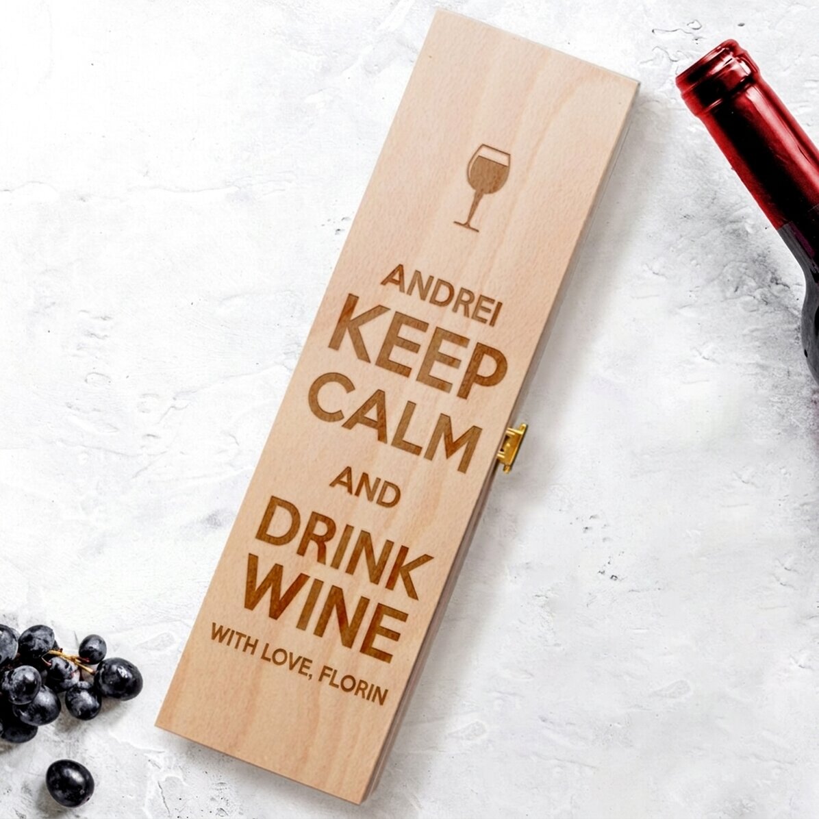 Personalised wine box - Keep calm