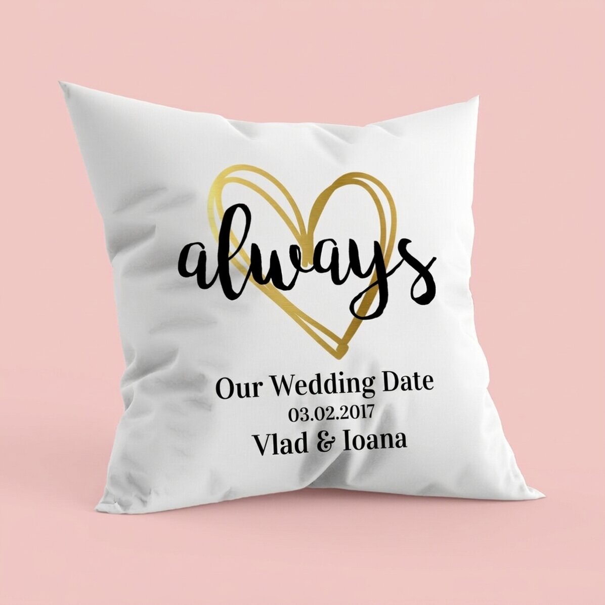 Personalised pillow for couples - always