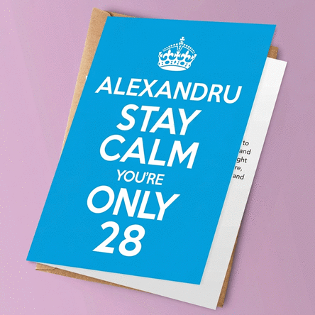 Personalised greeting card - KEEP CALM