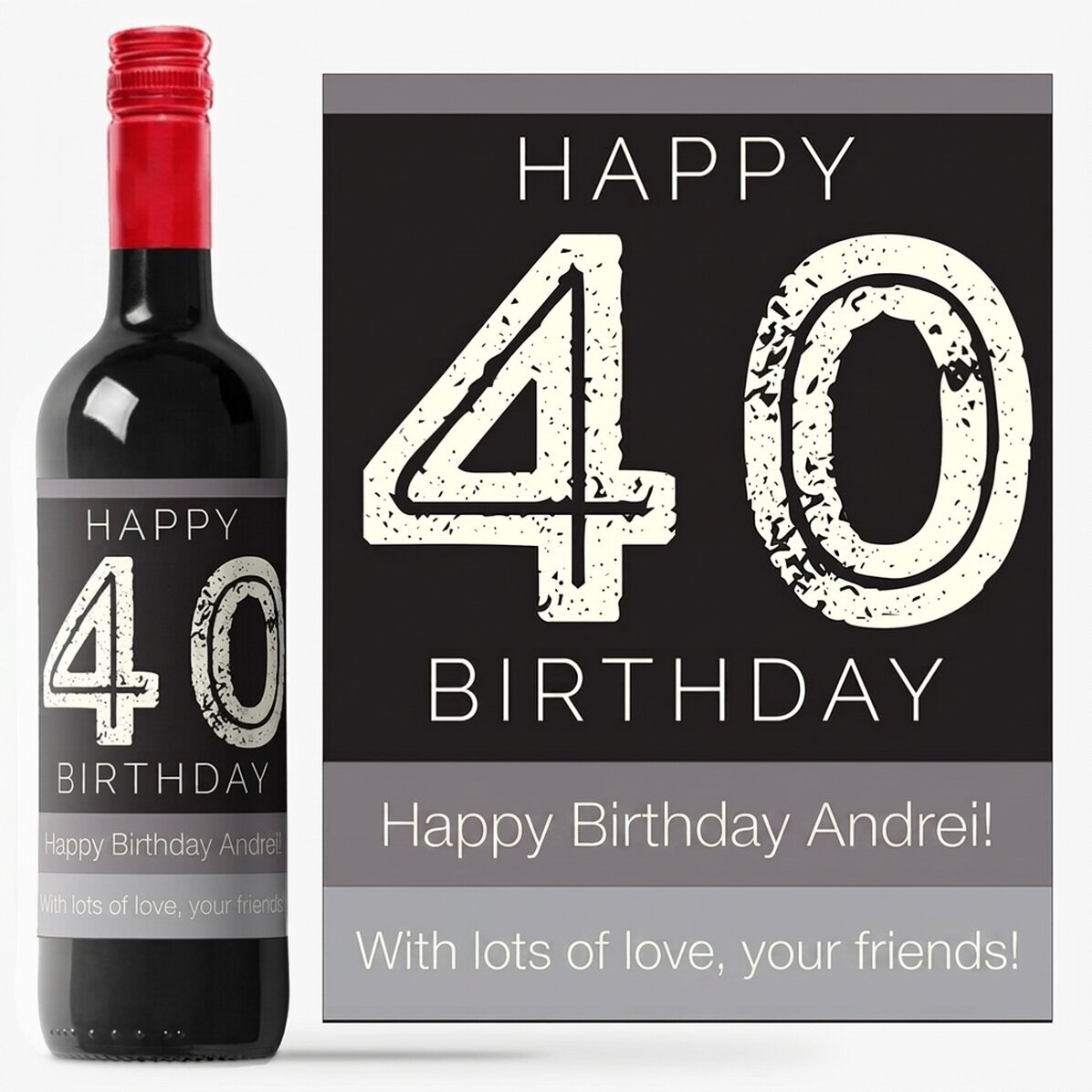 Personalised wine - Happy Birthday