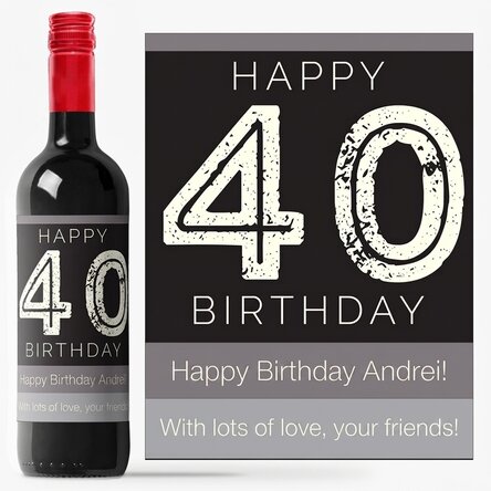 Personalised wine - Happy Birthday