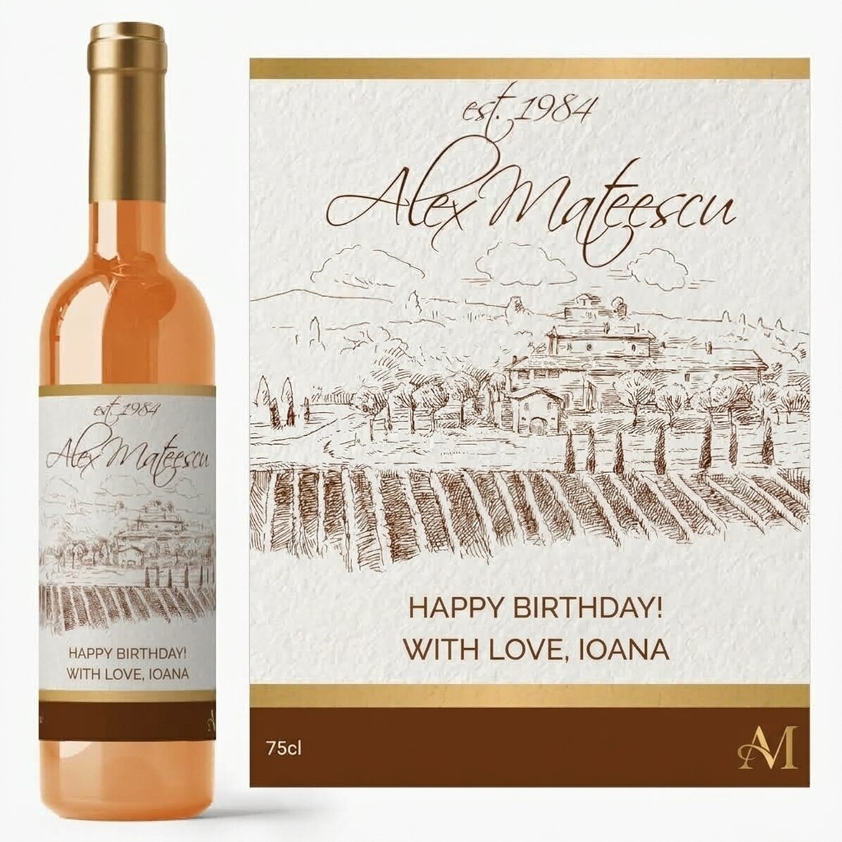 Personalised wine - premium vintage