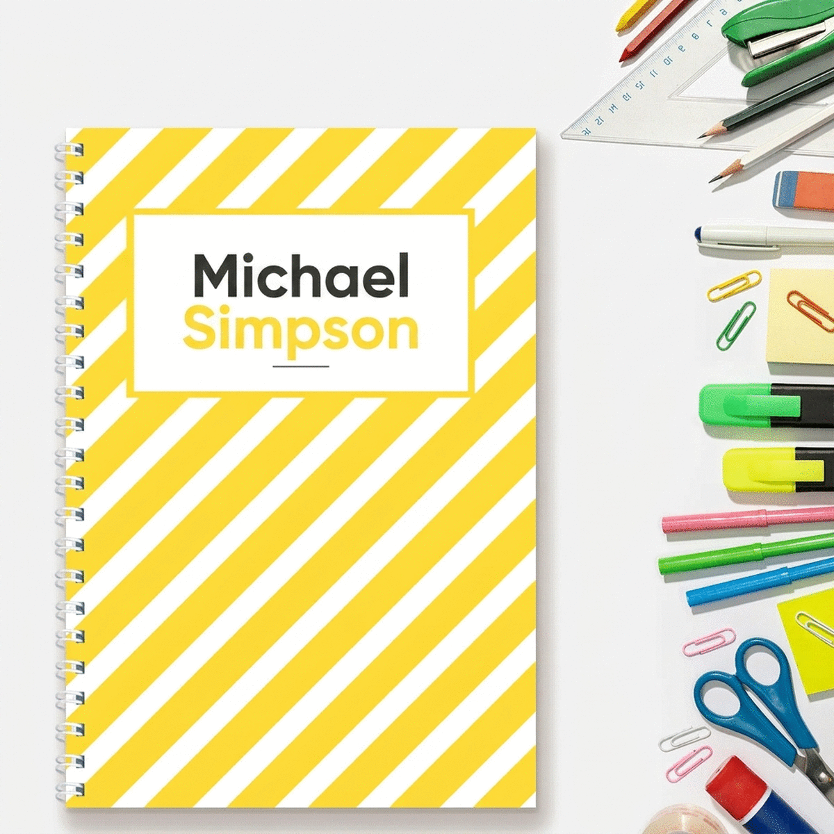 Personalised notebook with name