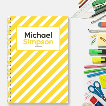 Personalised notebook with name