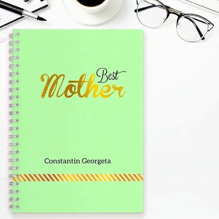 Personalised notebook - Best Mother, Green