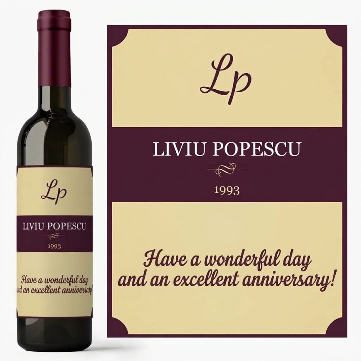 Personalised wine - Vintage Birthday
