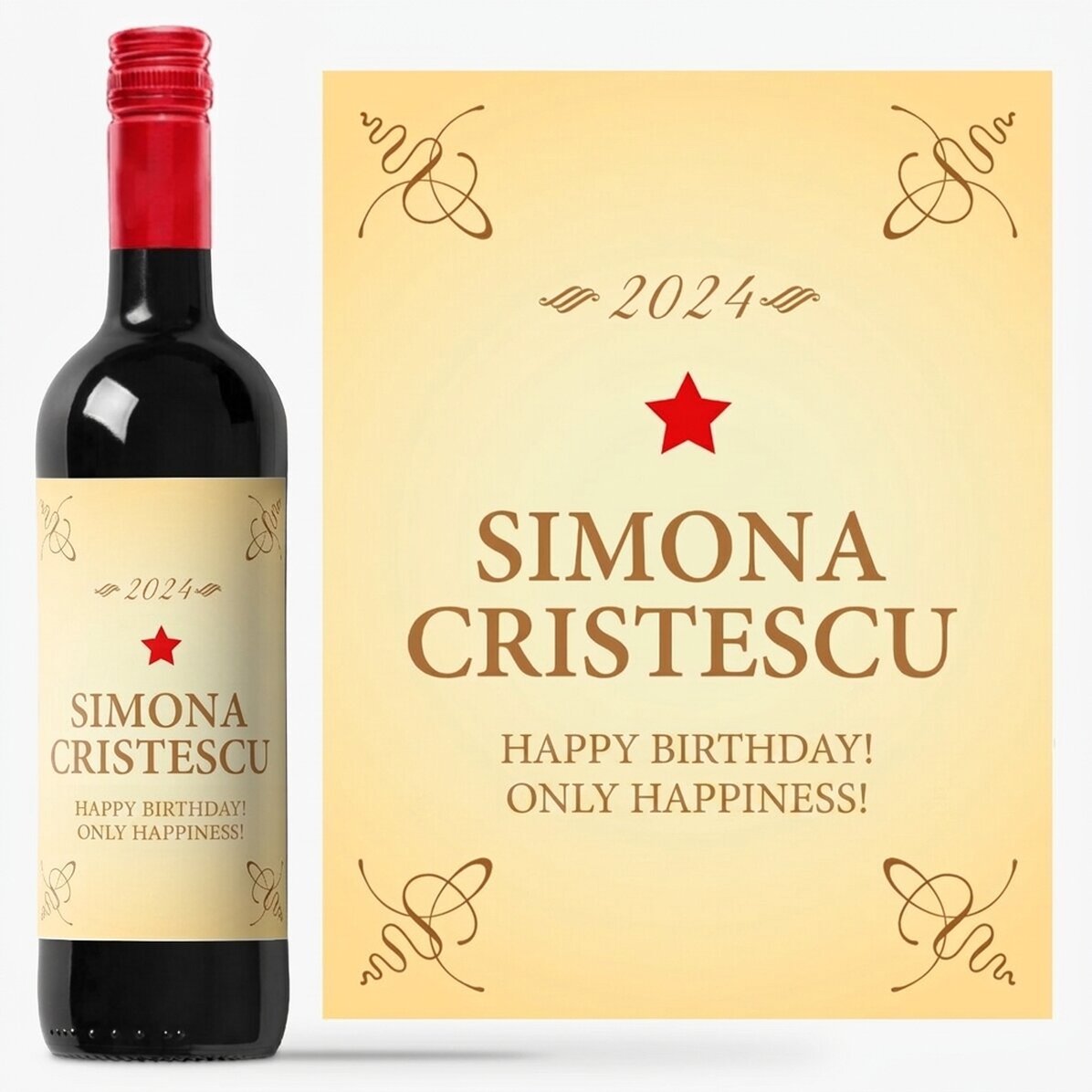 Personalised wine - Classic Birthday