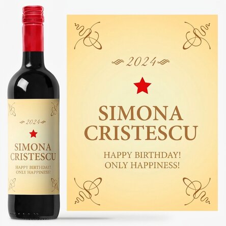 Personalised wine - Classic Birthday