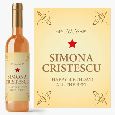 Personalised wine - Classic Birthday