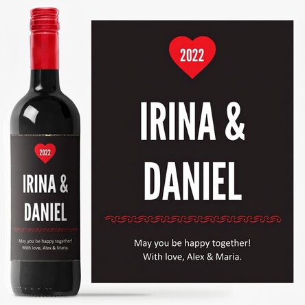Personalised wine of love