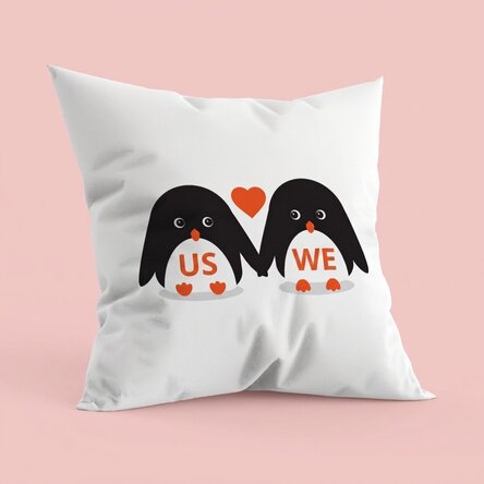Personalised cushion - Penguins