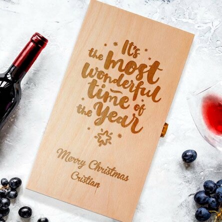 Personalised wine box for two bottles - It