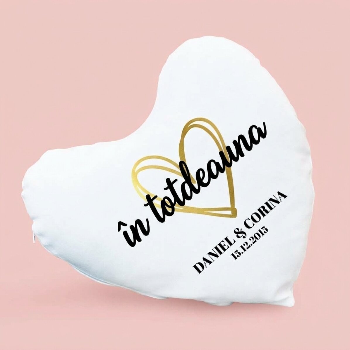 Personalised heart-shaped cushion - Always