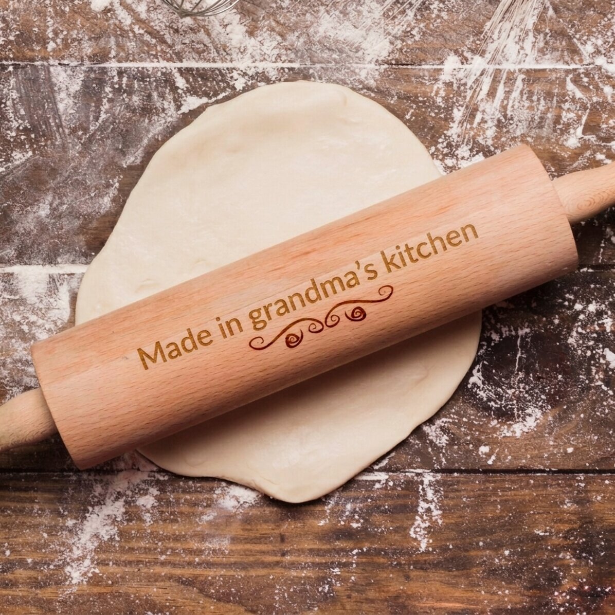 Personalised wooden rolling pin - Made in...