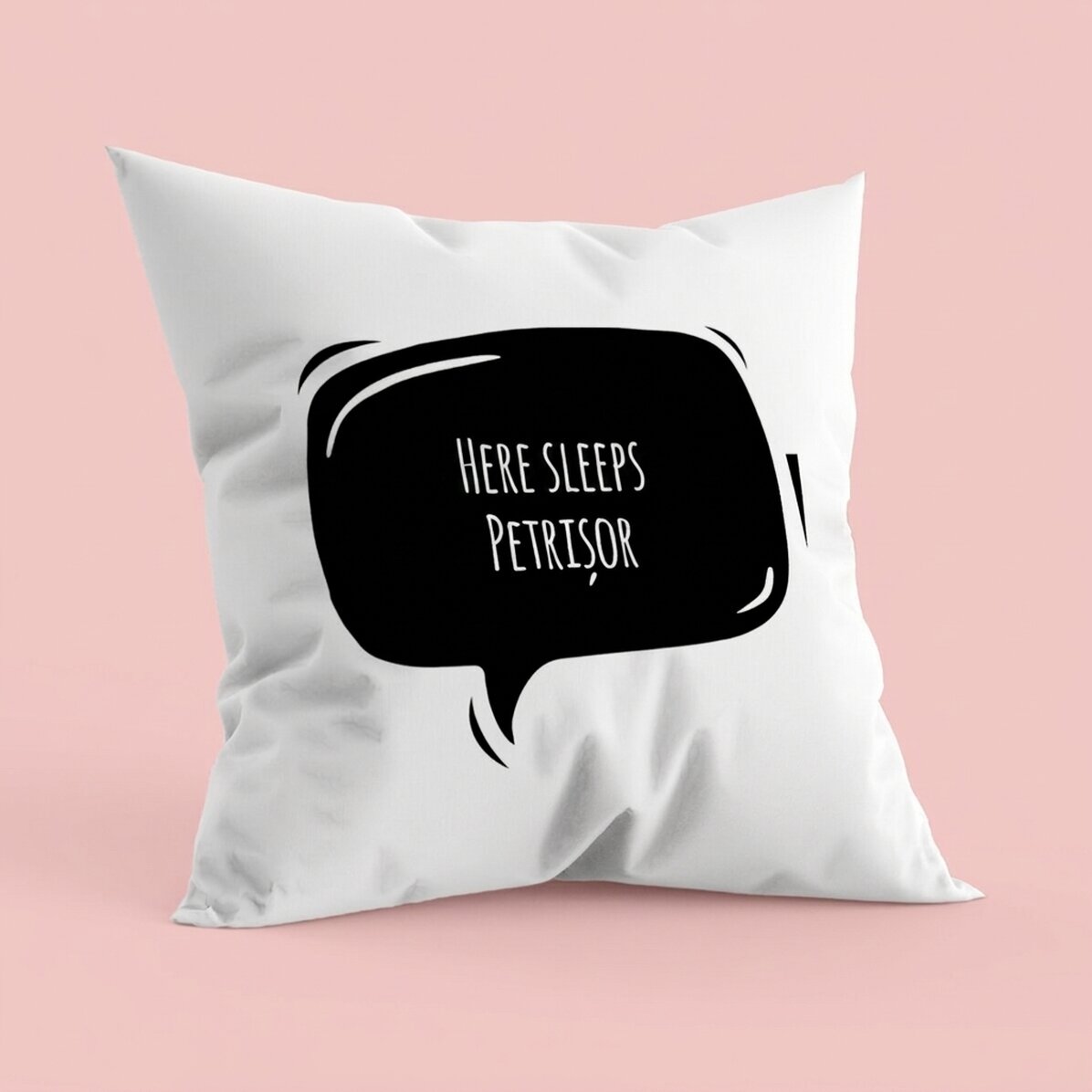 Personalised cushion with a funny message