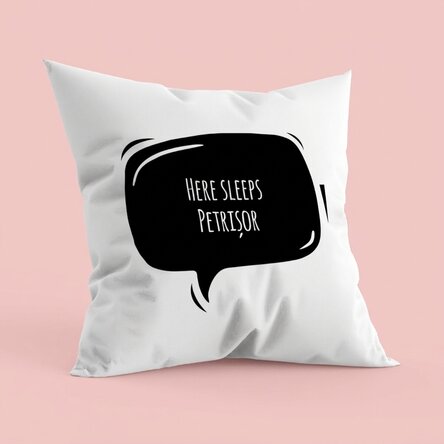 Personalised cushion with a funny message