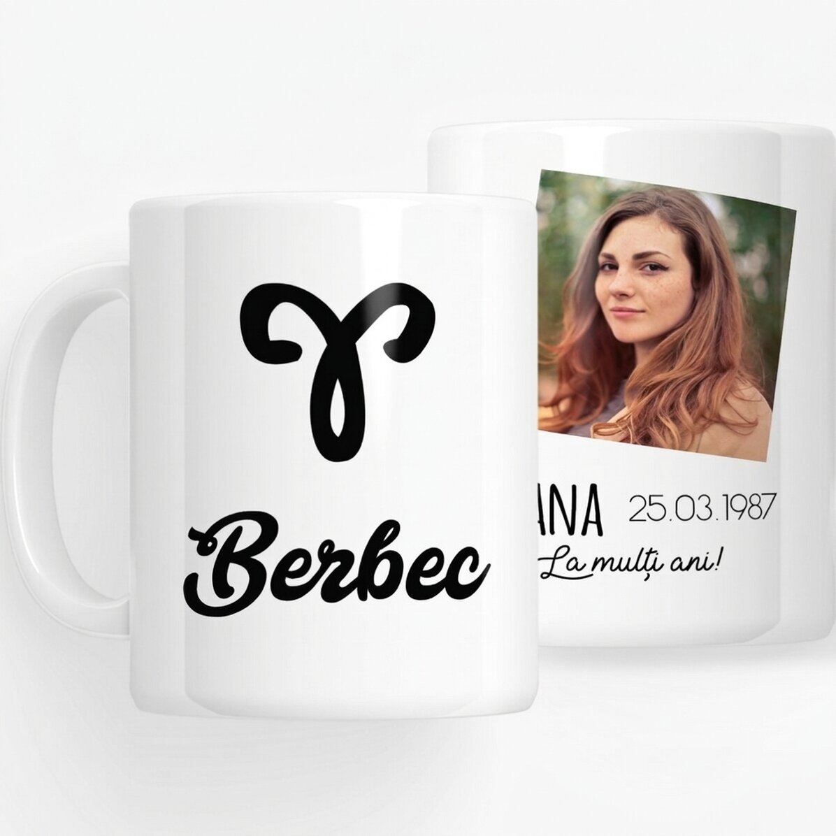 Personalised zodiac mug with photo and text - Aries