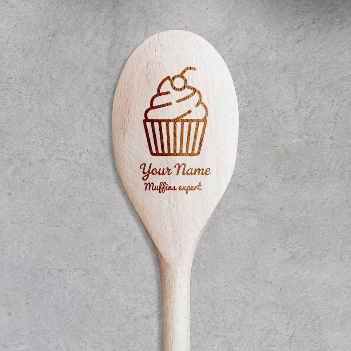 Personalised wooden spoon - Muffins Expert