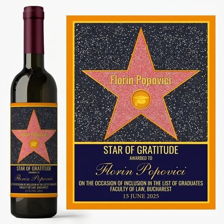 Personalised wine - Star of gratitude