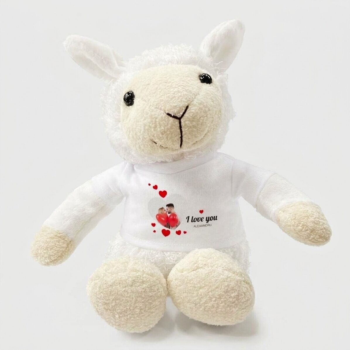 Personalised sheep with a photo and love message