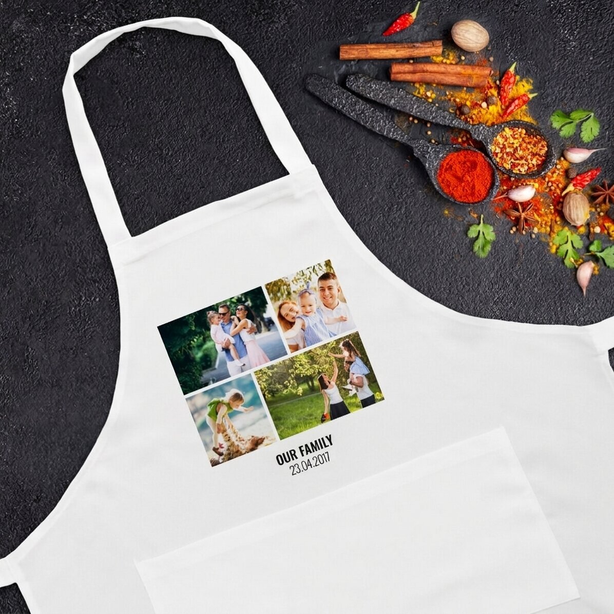 Personalised sort with 4 photos and text