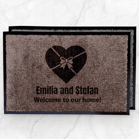 Customised indoor entrance mat for couples