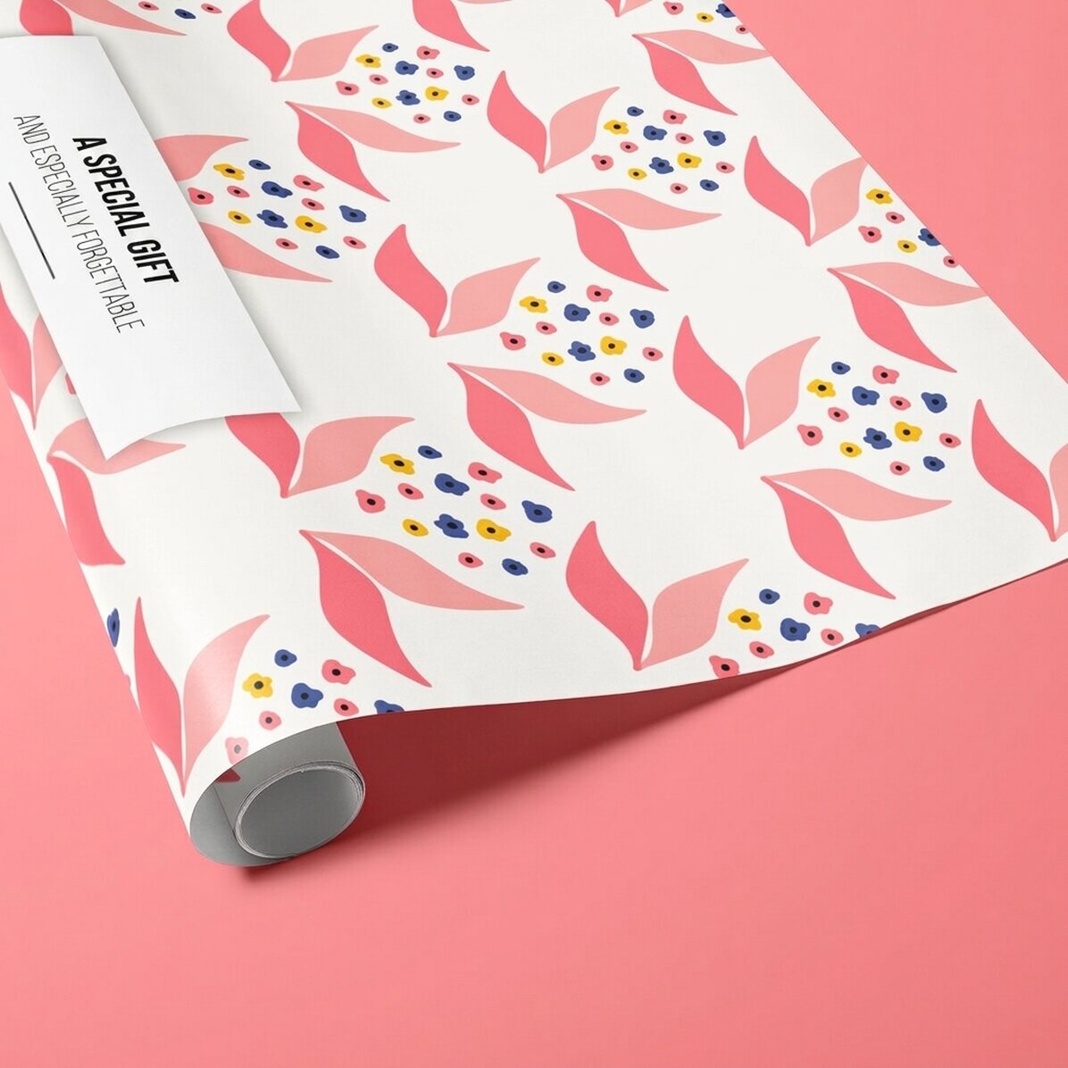 Personalised gift wrapping paper with text - Floricele