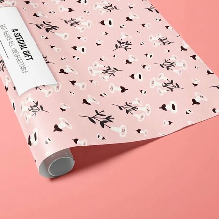 Personalised gift wrapping paper with text - Flowers