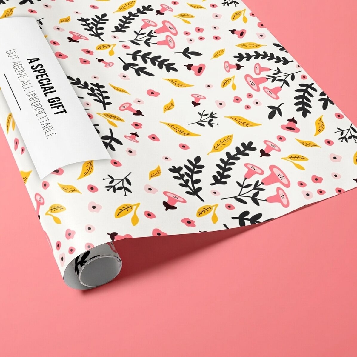 Personalised gift wrapping paper with text - Autumn model