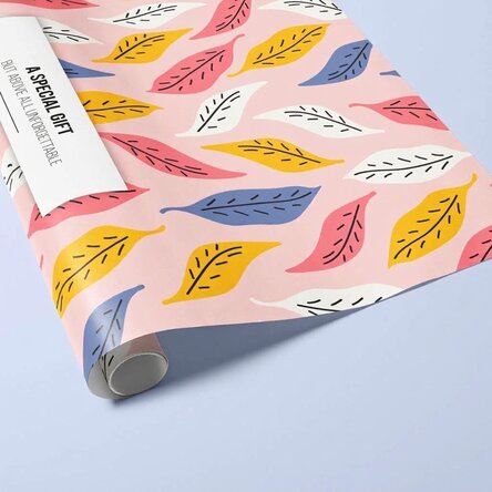 Personalised gift wrapping paper with text - Autumn