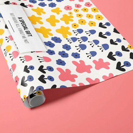 Personalised gift wrapping paper with text - Colourful design