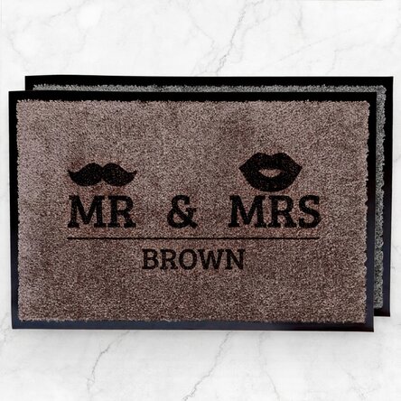 Customised indoor entrance mat - Mr & Mrs