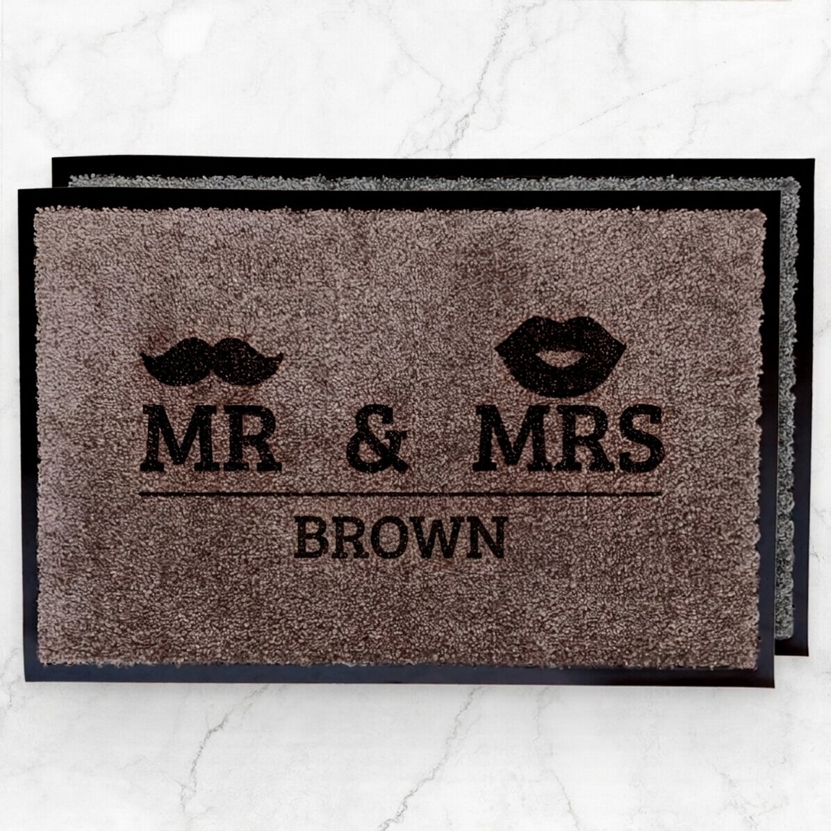 Customised indoor entrance mat - Mr & Mrs