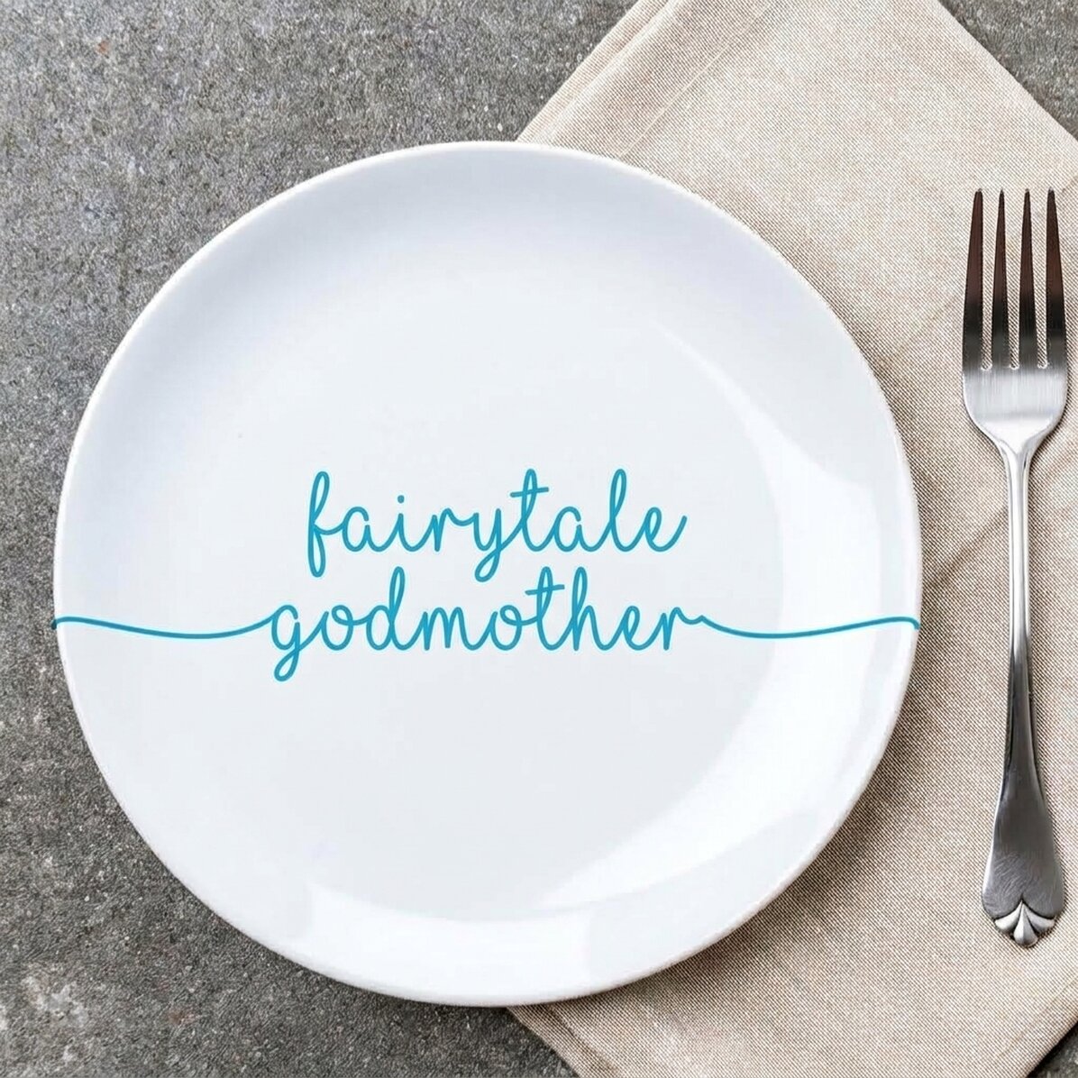 Personalised plate with text - Sea Sprite