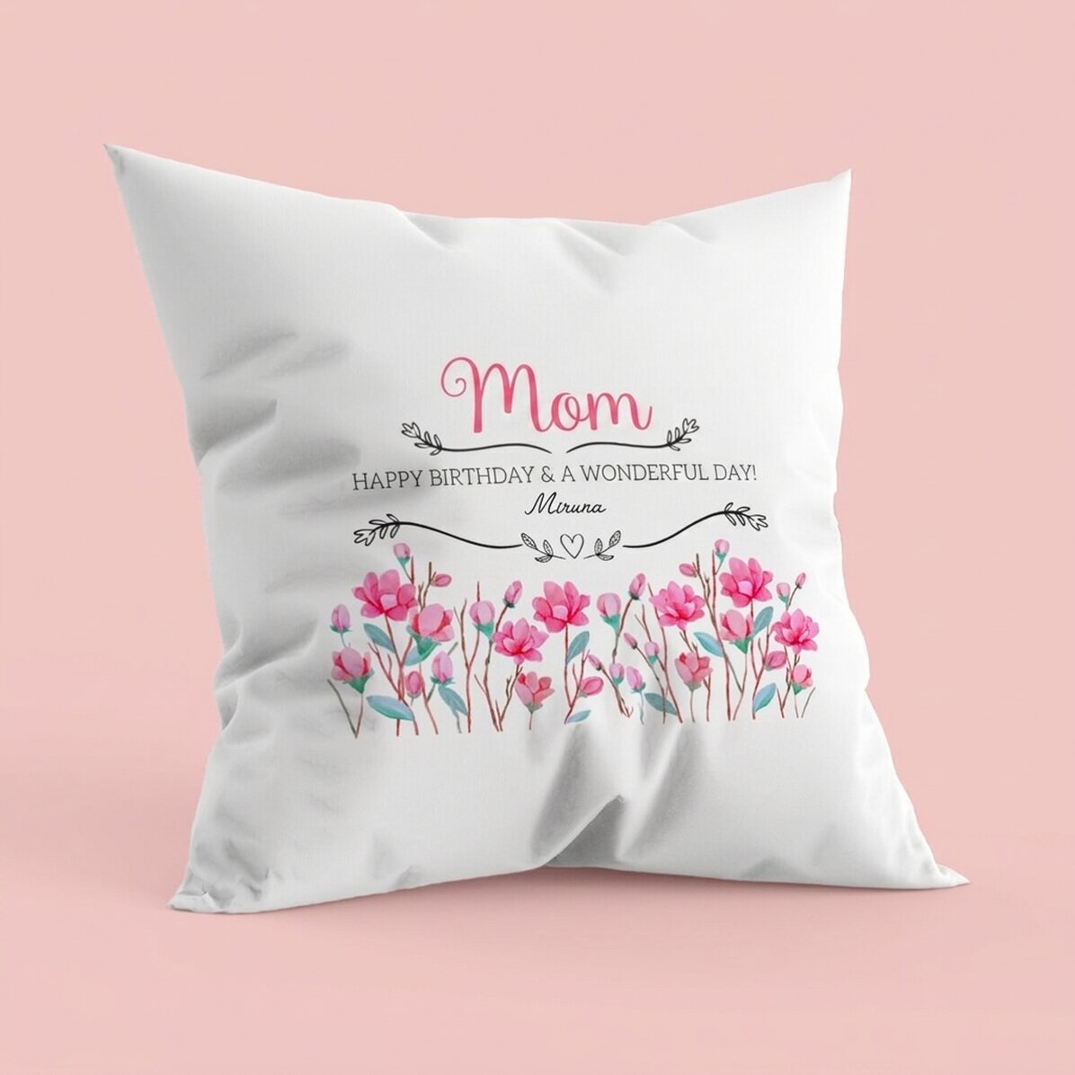Personalised cushion with text - Mum