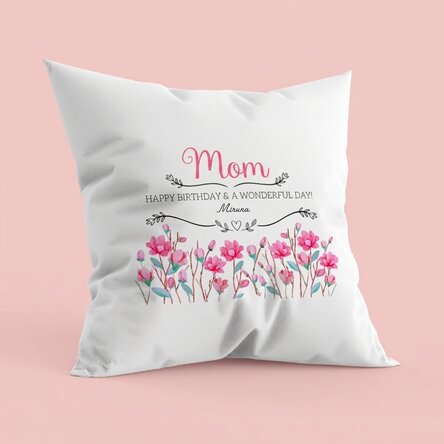 Personalised cushion with text - Mum