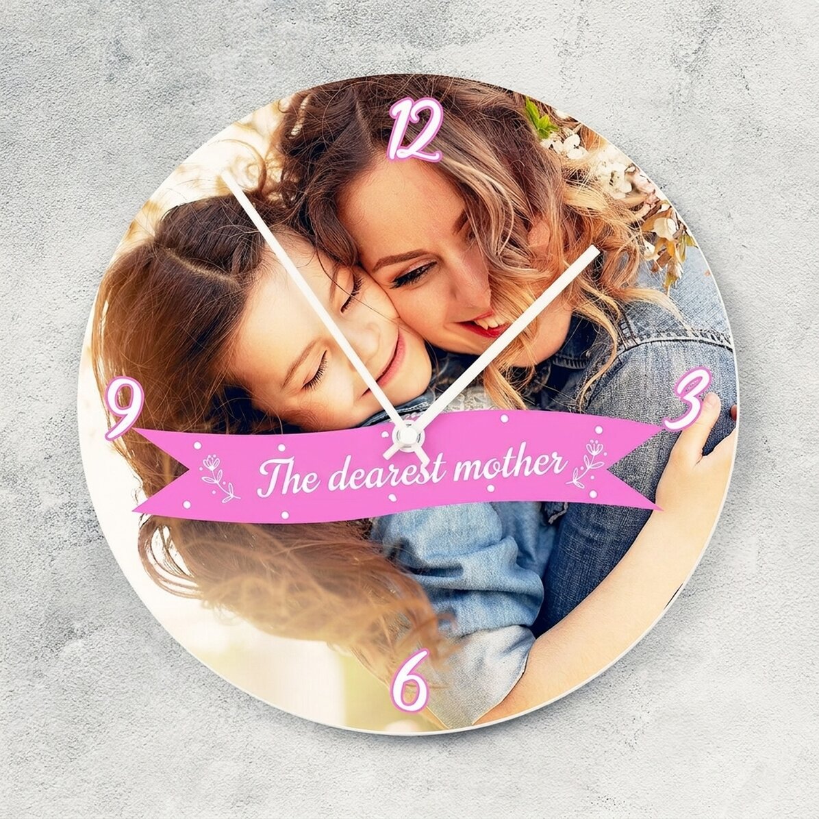 Personalised clock with a photo and text - Dearest...