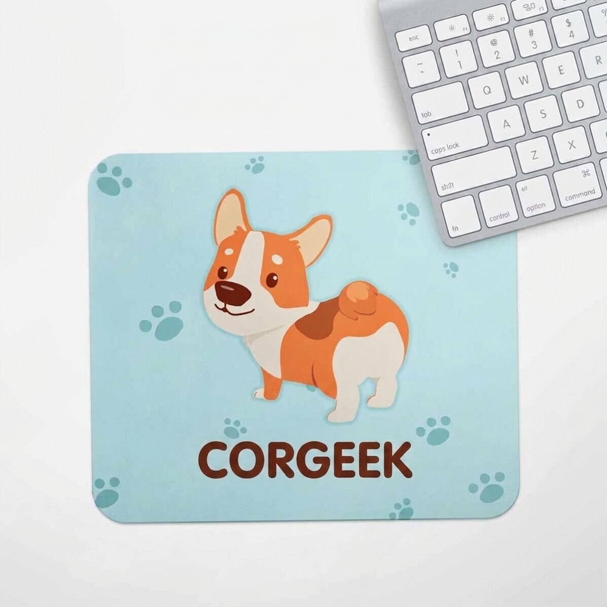 Personalised mouse pad with text - Corgeek