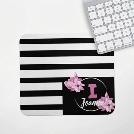 Personalised mouse pad with initial and name - Magnolia