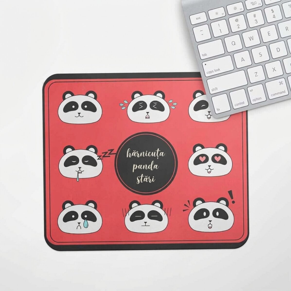 Personalised mouse pad with text - Panda