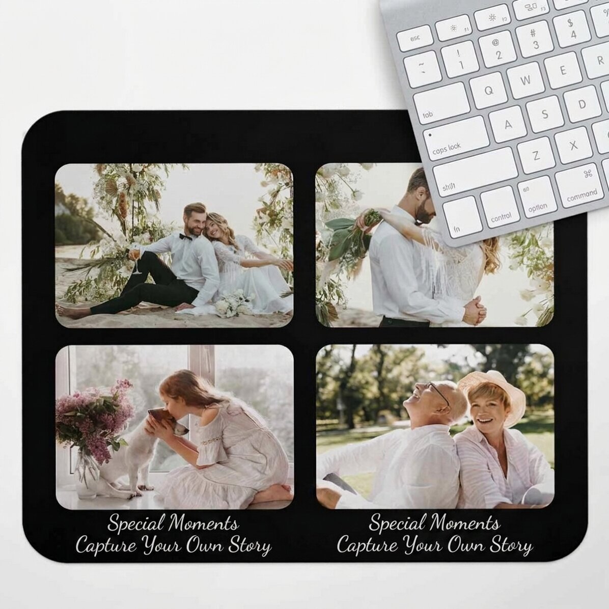 Personalised XL mouse pad with 4 photos