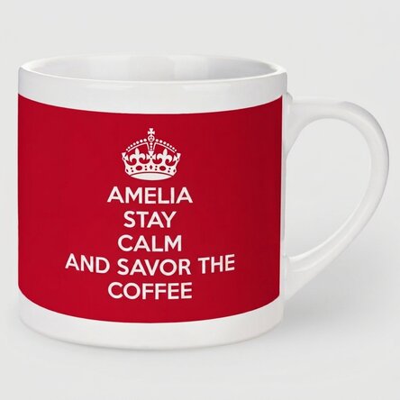 Personalised espresso cup - KEEP CALM AND...