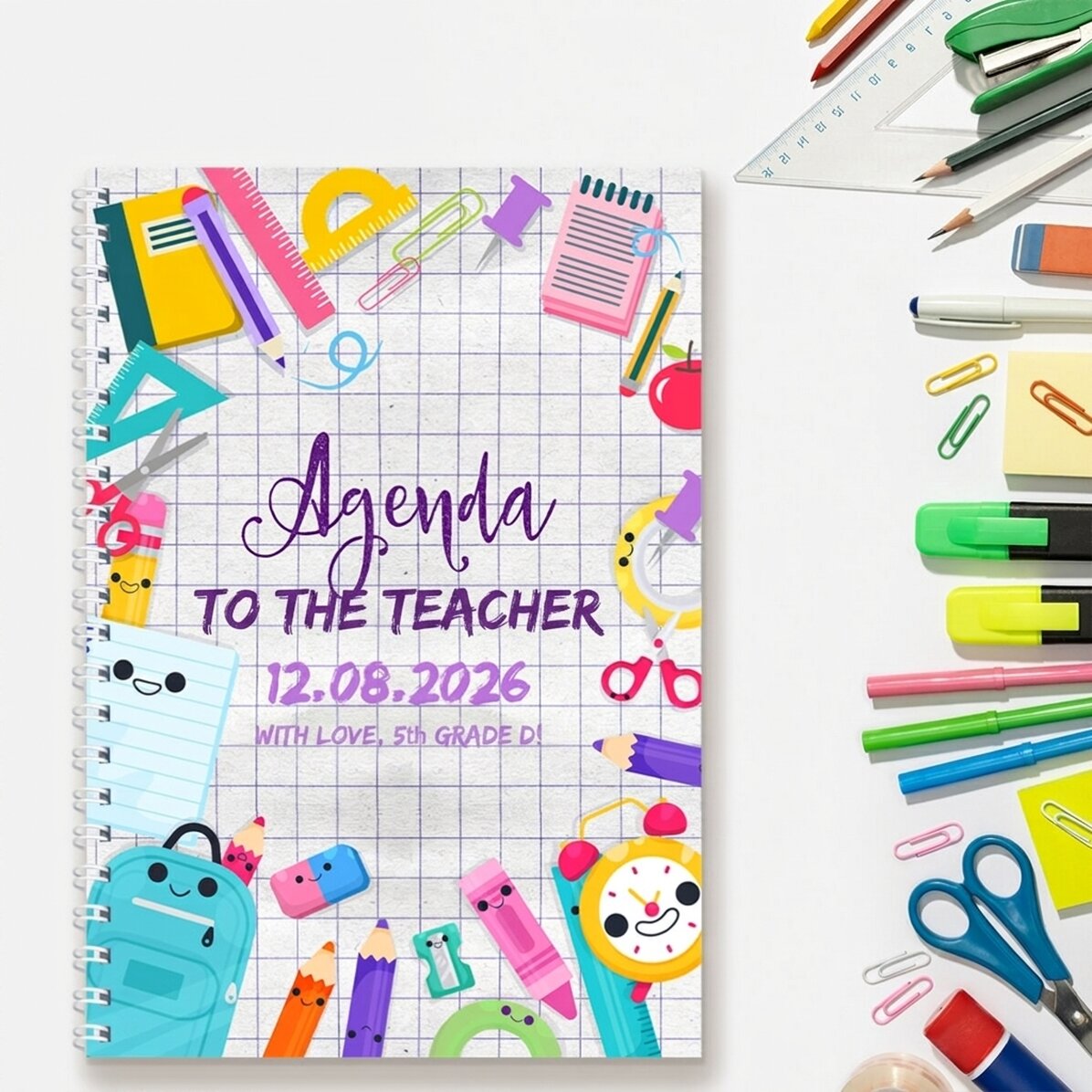 Personalised notebook with text - Teacher