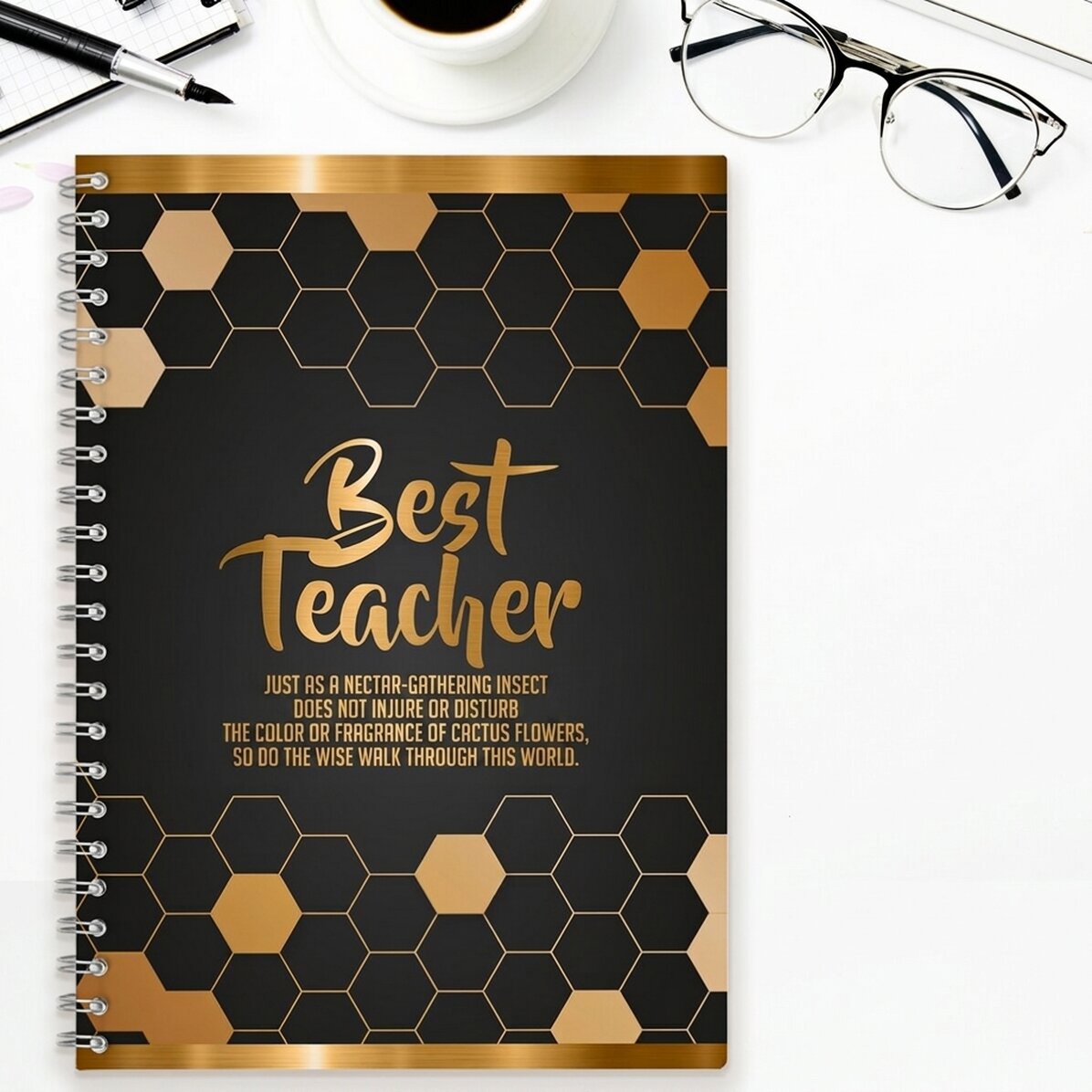 Personalised notebook with text - Best teacher