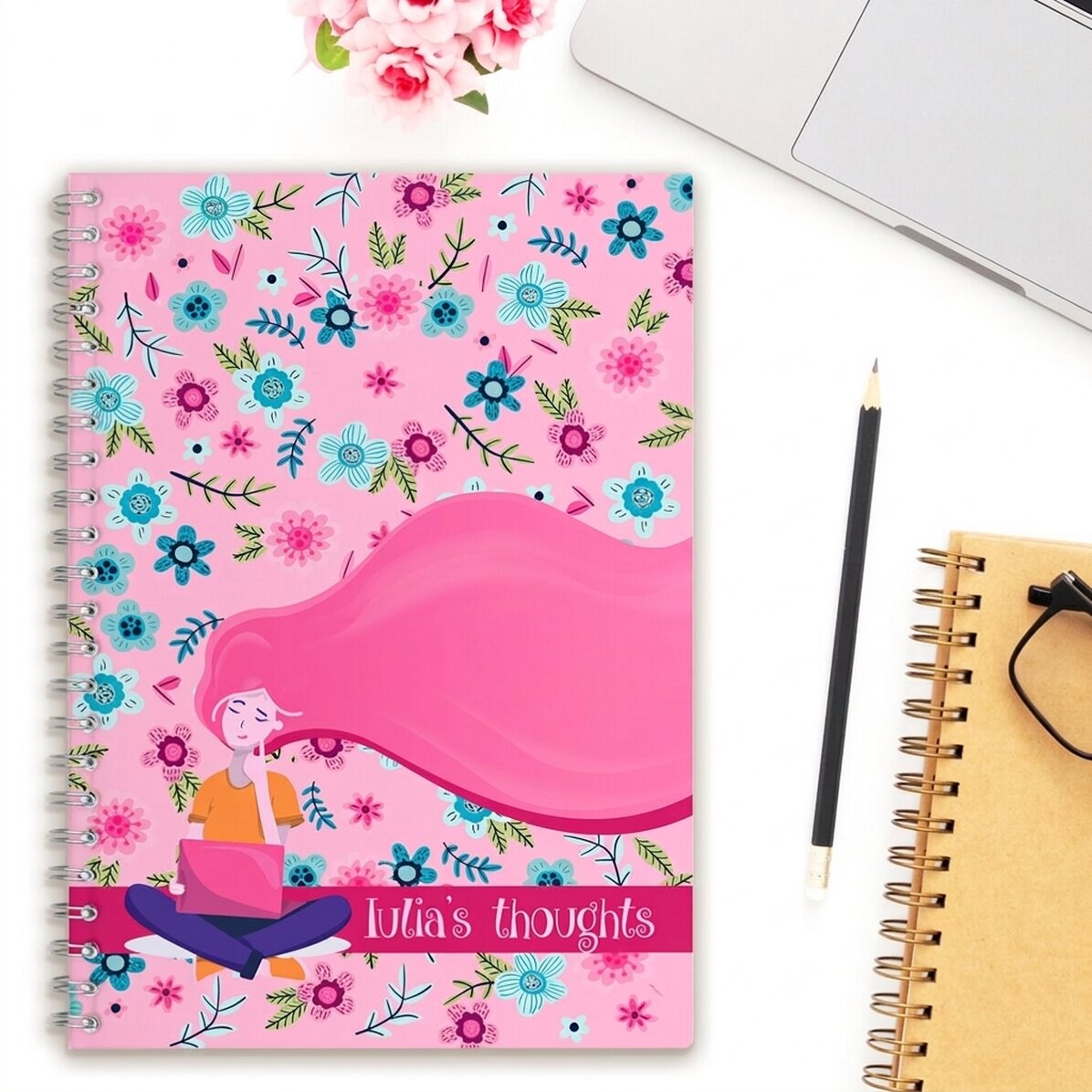 Personalised notebook with text - Iulia