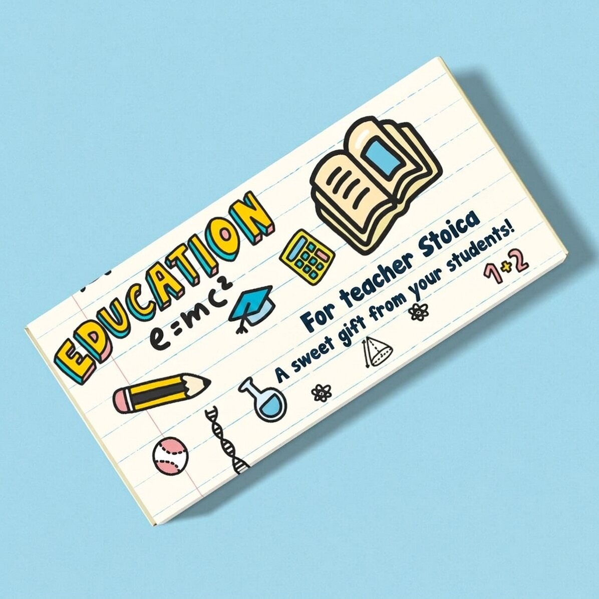 Personalised chocolate with text - For teachers