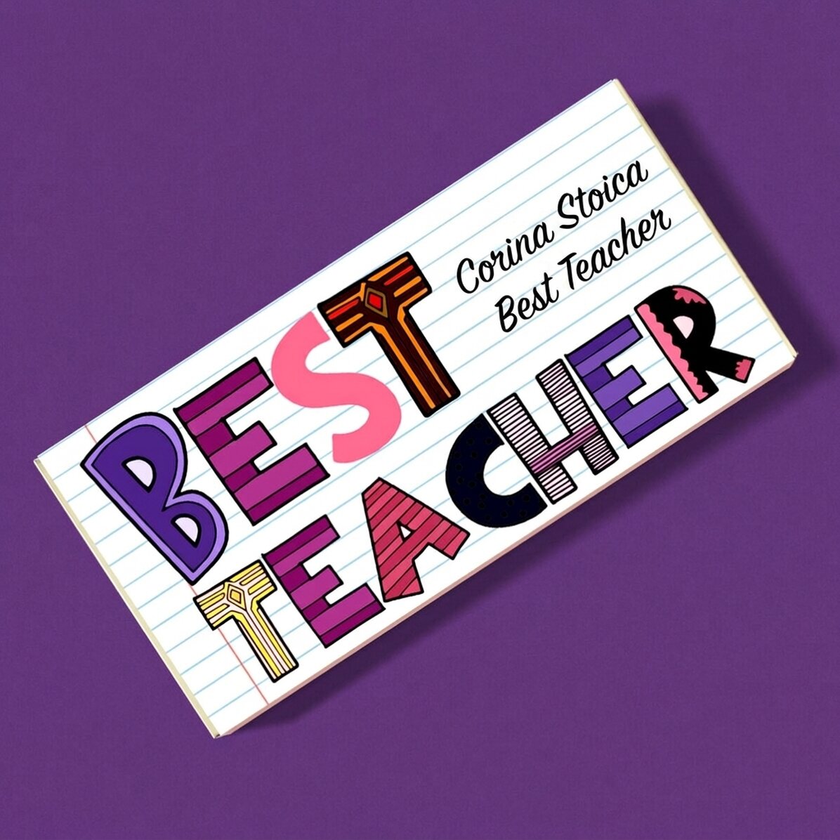 Personalised chocolate with text - Best teacher