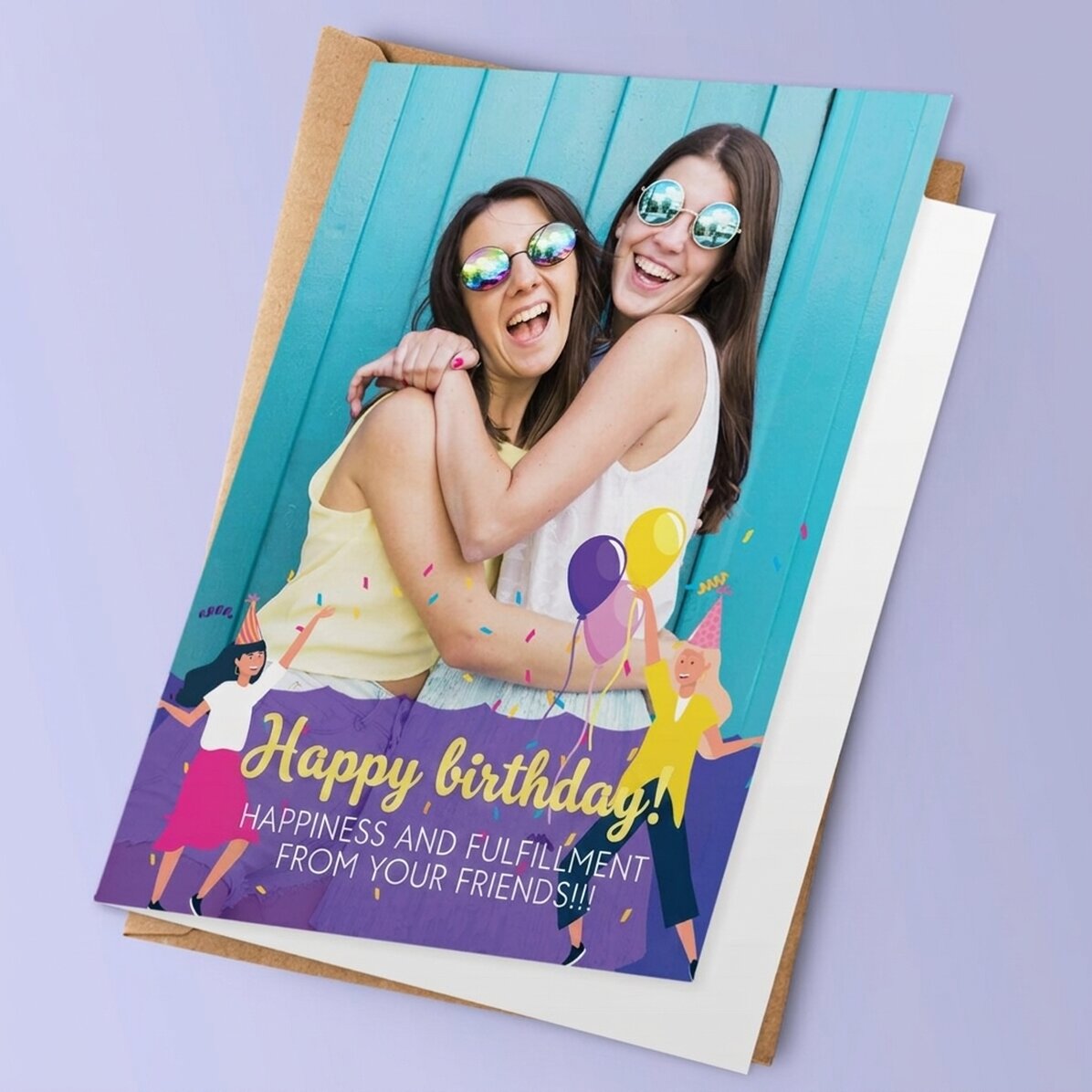 Personalised card with photo and text - Happy Birthday!