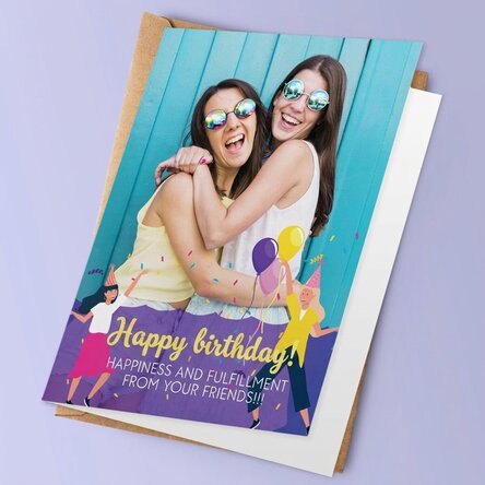 Personalised card with photo and text - Happy Birthday!
